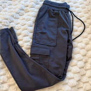 Women’s Dark Gray Cargo Jogger Pants - Comfortable Everyday Fit